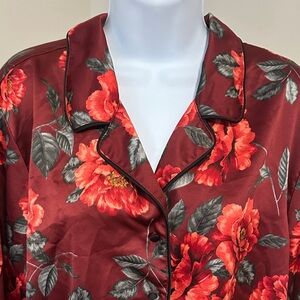 INC International Concepts 2-Piece Red Floral Pajama Set